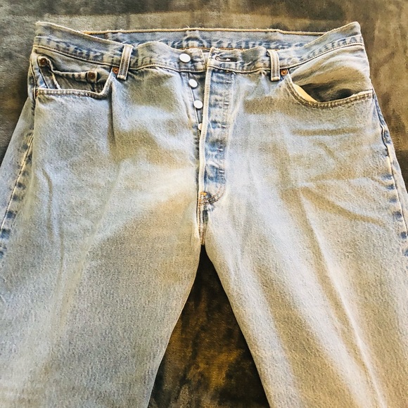 Levi 501 Original Shrink to fit Blue Jeans Bundle  of (5) 42x36 - Picture 6 of 12